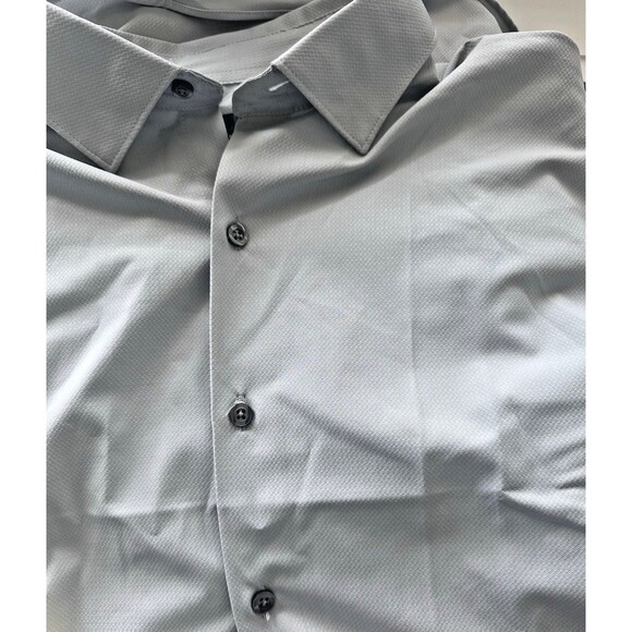 Alfani Men's Regular Fit Travel Ready Solid Dress Shirt Light Sage 16-16.5/34-35 - Picture 2 of 3